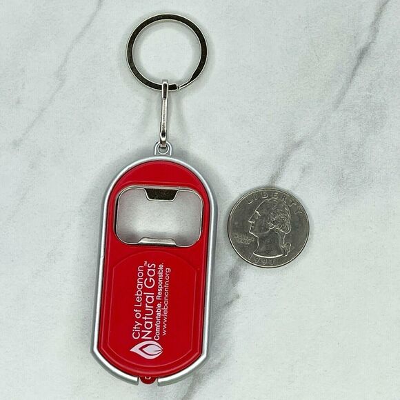 City of Lebanon Tennessee Natural Gas Flashlight Bottle Opener Keychain - Picture 1 of 8